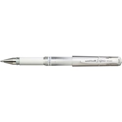 Uni-Ball UM153 Impact Signo Gel Rollerball Pen Broad 1mm White