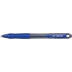 Uni SN100 Laknock Ballpoint Pen Retractable Broad 1.4mm Blue Box 12