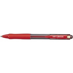 Uni SN100 Laknock Ballpoint Pen Retractable Broad 1.4mm Red Box 12