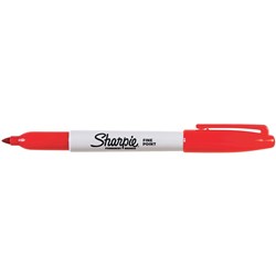 Sharpie Fine Point Marker Permanent 1.0mm Fine Red Box 12