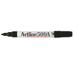 Artline 500A Whiteboard Marker Medium Bullet 2mm Black Box 12