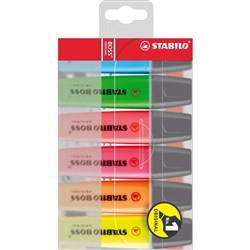 Stabilo Boss 70/6-6 Highlighters Assorted Chisel 2-5mm Wallet Of 6