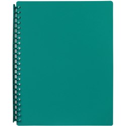 Display Book A4 Refillable 20 Pocket Green