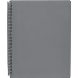 Display Book A4 Refillable Refillable 20 Pocket Grey