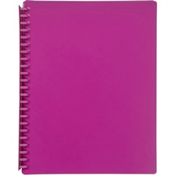 Display Book A4 Refillable 20 Pocket Pink