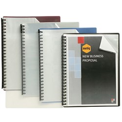 Display Book A4 Clear Front Refillable Pocket Maroon