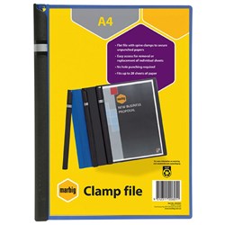 Marbig Spine Clamp File A4 50 Sheet Capacity Blue