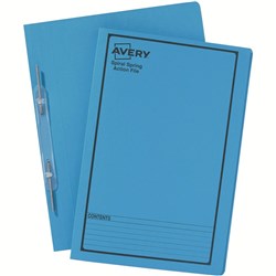 Avery Spiral Action File Foolscap Blue Printed Black