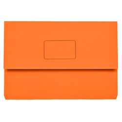 Marbig Slimpick Document Wallet Foolscap Manilla 30mm Gusset Orange