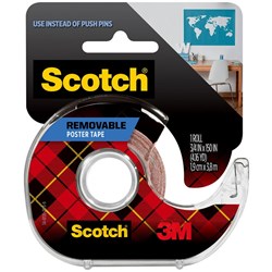 SCOTCH 109 POSTER TAPE Wallsaver Removable 19x 3.8mt EACH