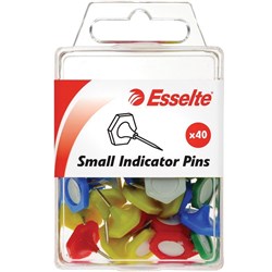 ESSELTE PIN INDICATOR Small 15x13mm Assorted PK 40