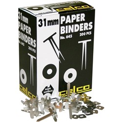 ESSELTE PAPER BINDERS No. 645 - 31mm Box of 200