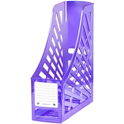 Italplast Magazine Holder Translucent Tinted Purple EACH
