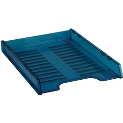 Italplast Slimline Document Tray A4 Multi Fit Tinted Blue EACH