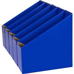 Marbig Book Boxes Small 9W x 25D x 27cmH Blue Pack Of 5