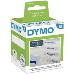 Dymo LabelWriter Labels 12x50mm Filing-Paper White Box of 220