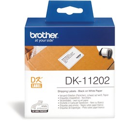 Brother DK-11202 Shipping Name Label 62x100mm White Box of 300