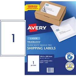 AVERY L7167 MAILING LABELS Laser 1/Sht 199.6x289.1mm Pack of 20