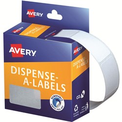 AVERY DMR2438W DISPENSER LABEL Rectangle 24x38mm White PK 380