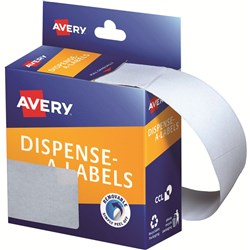 AVERY DMR8943W DISPENSER LABEL Rectangle 89x43mm White PK 100