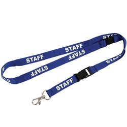 Rexel Pre-Printed Lanyard Staff Blue Pack Of 5