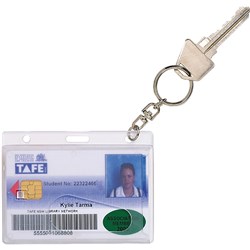 REXEL RIGID ID CARD HOLDER Fuel Card with Key Ring