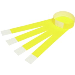 REXEL WRISTBAND FLURO YELLOW PK100