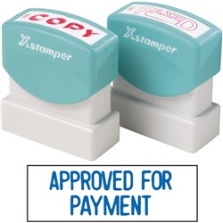 XStamper Stamp CX-BN 025 Approved For Payment Blue