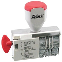 Deskmate Dial-A-Phrase Stamp Date, 12 Phrases 4mm