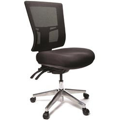 Buro Metro II 24/7 Mid Back Chair No Arms Black Fabric Seat Mesh Back(Freight Applies