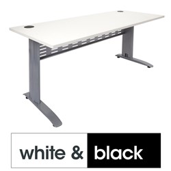 RAPID SPAN DESK W1500xH700mm White Top Black Legs