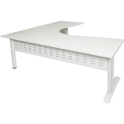 RAPID SPAN CORNER WORKSTATION W1800xD1800xH700mm White Top White Legs