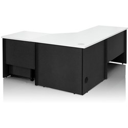LOGAN WORKSTATION 1800x1800x750mm White & Ironstone