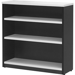 LOGAN BOOKCASE 900X900 2 Shelf White & Ironstone