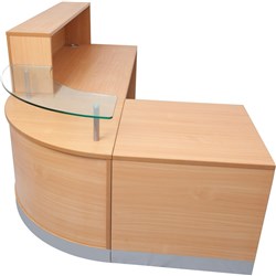 Rapidline Flow Recetion Counter 2400/1600W x 800D x 1160mmH Beech
