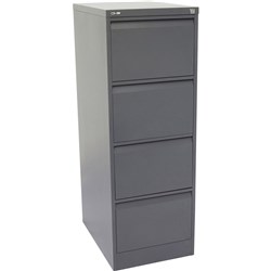 Rapidline GO Vertical Filing Cabinet 4 Drawer 460W x 620D x 1321mmH Graphite Ripple