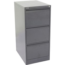 Rapidline GO Vertical Filing Cabinet 3 Drawer 460W x 620D x 1016mmH Graphite Ripple
