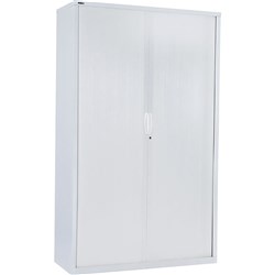 Rapidline GO Tambour Door Cupboard NO Shelves Included 1200W x 473D x 1981mmH White C