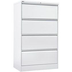 Rapidline GO Lateral Filing Cabinet 4 Drawer 900W x 473D x 1321mmH Black
