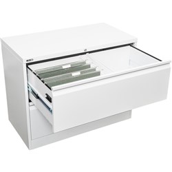 Rapidline GO Lateral FIling Cabinet 2 Drawer 900W x 473D x 705mmH White China