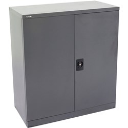 Rapidline GO Swing Door Steel Cupboard 910W x 450D x 1015mmH Graphite Ripple