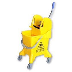 CLEANLINK DELUXE MOP BUCKET Downward Press 31 Litre Yellow