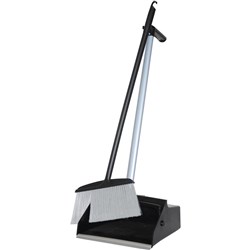 Cleanlink Lobby Pan Set Broom & Bucket Black / Grey