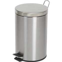 Compass Round Pedal Bin Stainless Steel 12 Litres