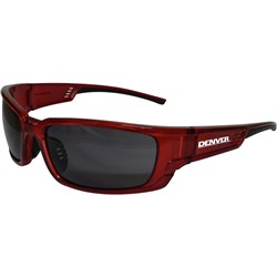 MAXISAFE DENVER SAFETY GLASSES Smoke Lens with Red Frame Ctn 12