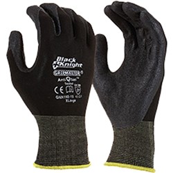 MAXISAFE SYNTHETIC COAT GLOVES Black Knight Gripmaster Glove Large