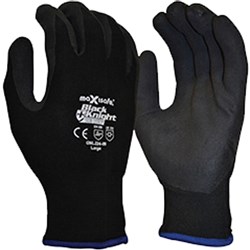 MAXISAFE SYNTHETIC COAT GLOVES Black Knight Sub Zero Glove Insulated, Large Ctn 12