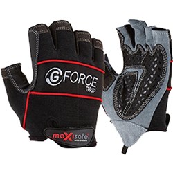 MAXISAFE MECHANICS GLOVES G-Force Grip Mechanics Glove Fingerless, Large Ctn 6