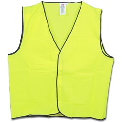 MAXISAFE HI-VIS SAFETY VEST Day Use Class D Yellow - Large Ctn 12