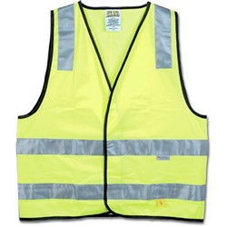 MAXISAFE HI-VIS SAFETY VEST Day Night Yellow - Large Class D/N